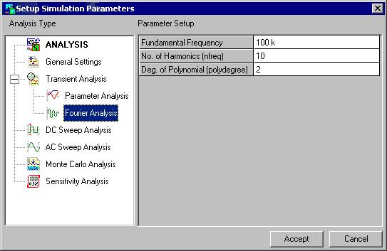Simulation Parameters window
